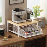 Kitchen Storage Shelf with Sliding Basket