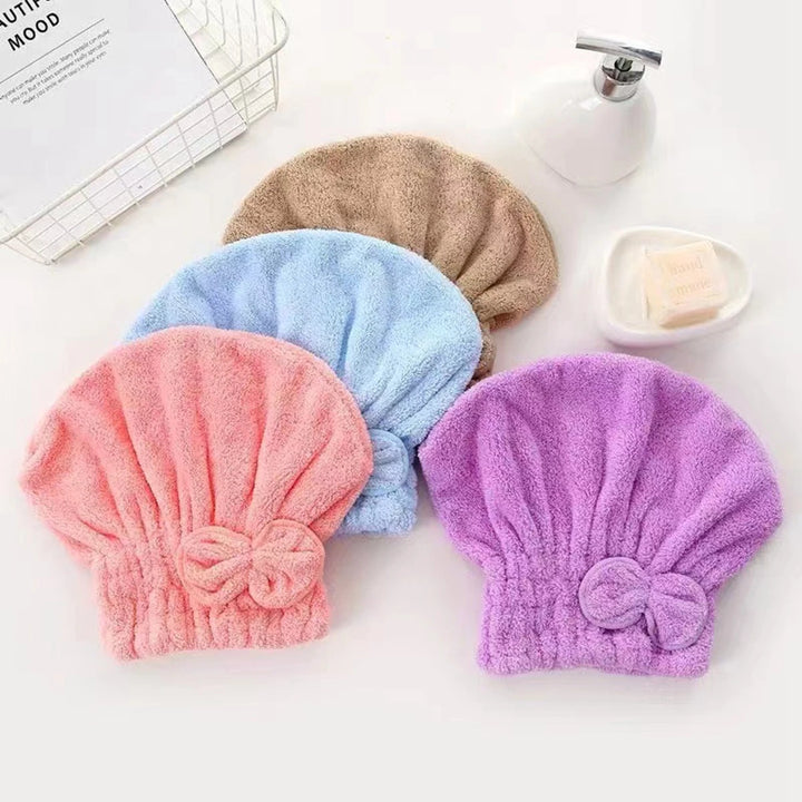 Serviette pour cheveux en microfibre avec détail nœud