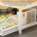 Kitchen Storage Shelf with Sliding Basket