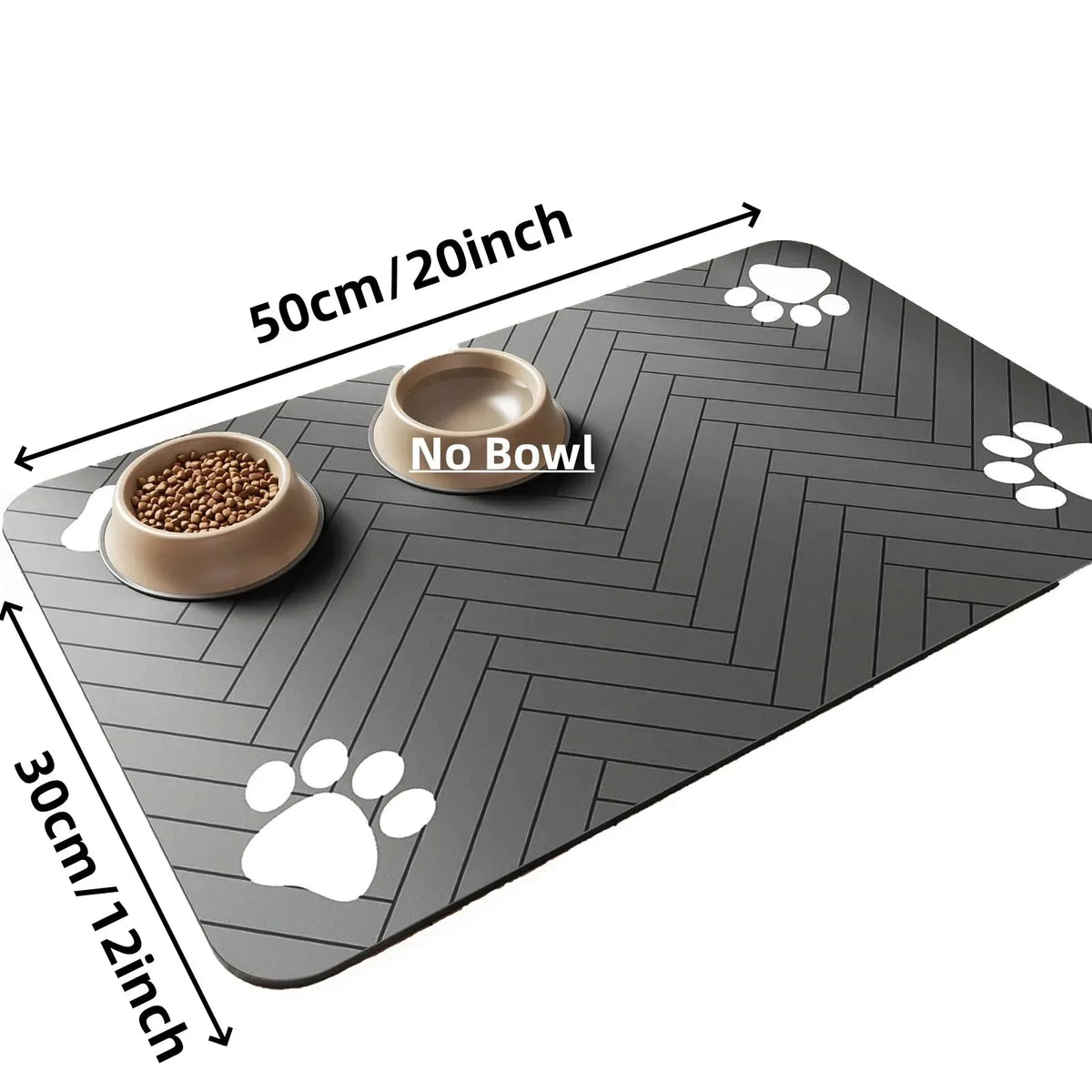 Alfombrilla absorbente para comedero de mascotas