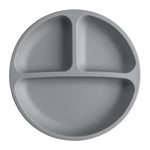 Assiette à ventouse compartimentée en silicone