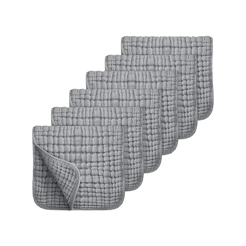 Lot de 6 langes en mousseline de coton