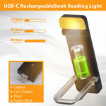Luz de lectura con pinza recargable por USB