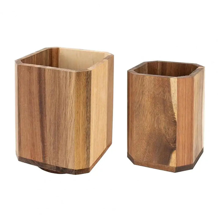Rotating Wooden Utensil Holder