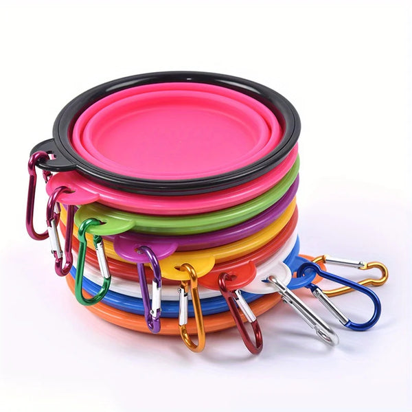 Collapsible Dog Travel Bowl with Lid