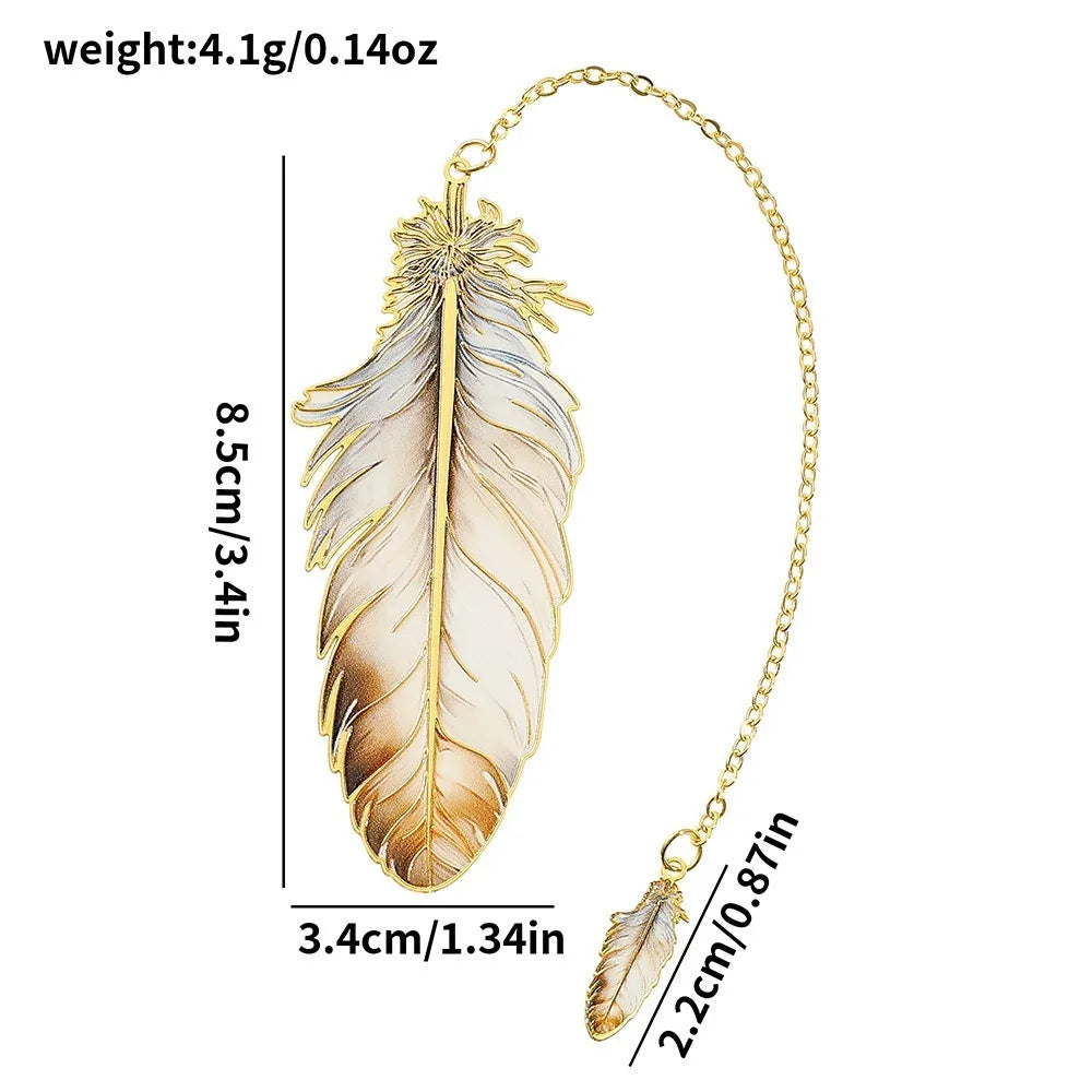 Metal Feather Bookmark