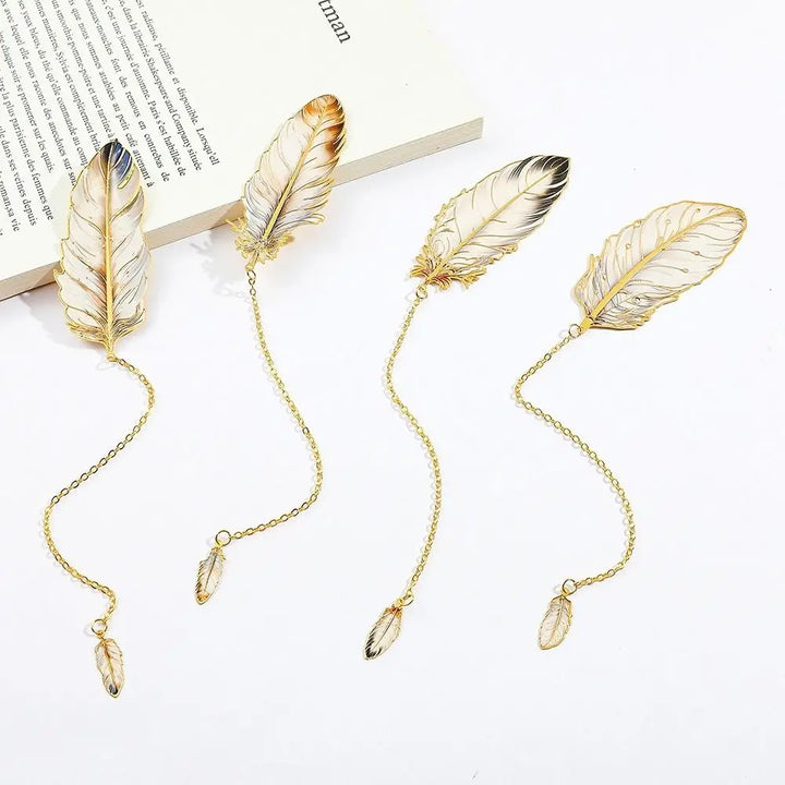 Metal Feather Bookmark