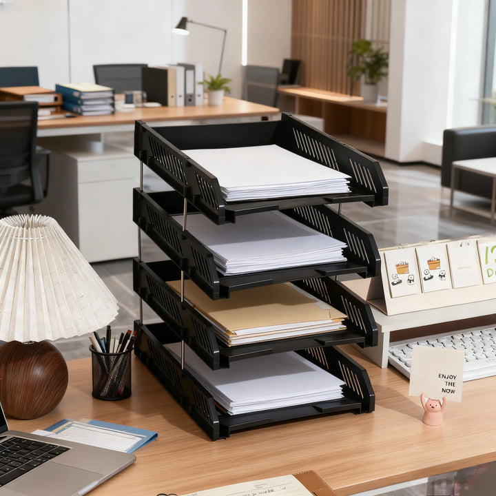 Four-Tier Desktop Document Tray