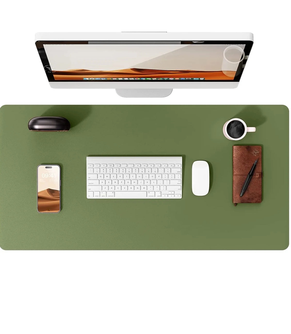 Sous-main de bureau en similicuir