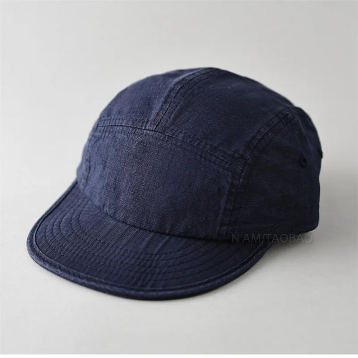 Plain Five-Panel Short-Brim Cap