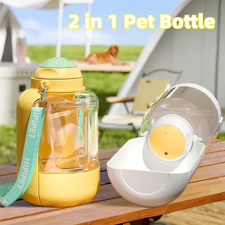 2-in-1 Pet Water Bottle & Bowl