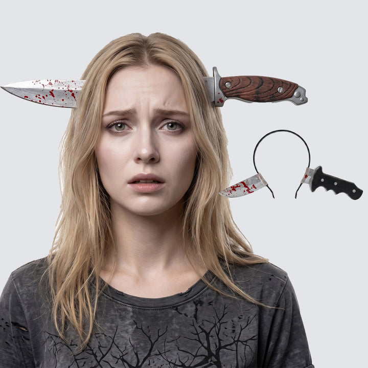 Pannebånd med blodig kniv