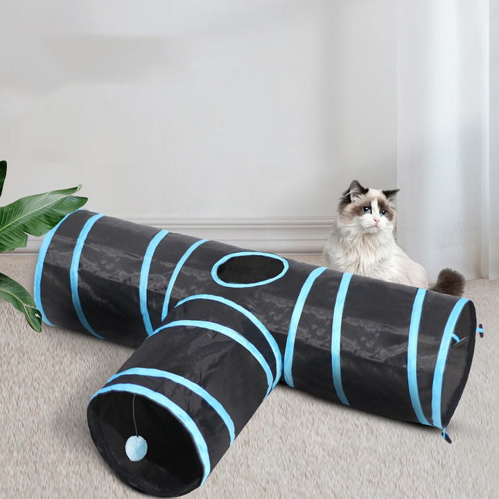 Foldable Cat Tunnel & Toy Set Options