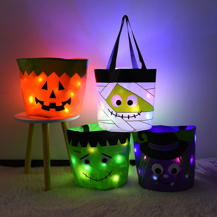 Selvlysende Halloween-godtepose 23x26cm