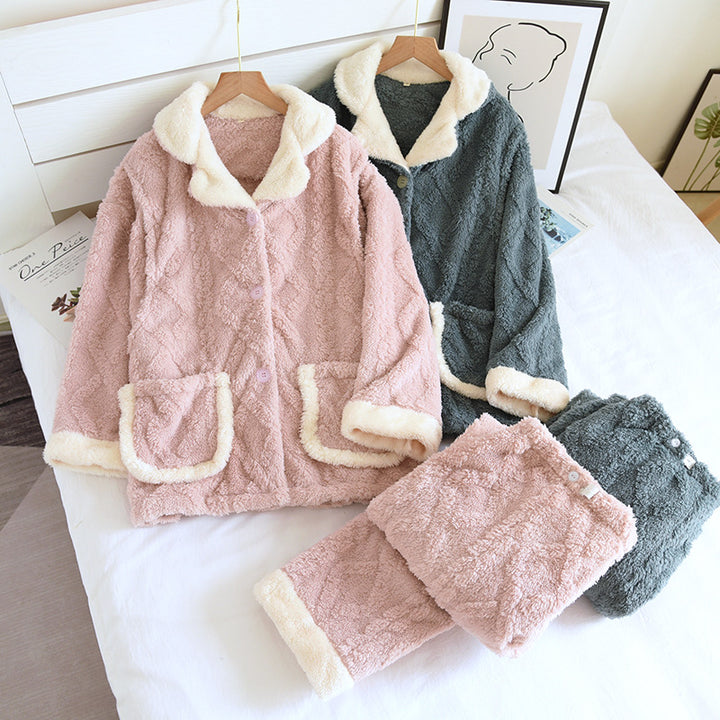 Ensemble de pyjama d’allaitement en flanelle