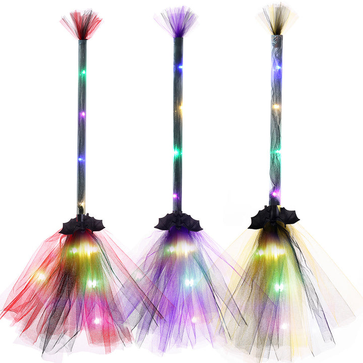 Balai de sorcière d’Halloween à LED