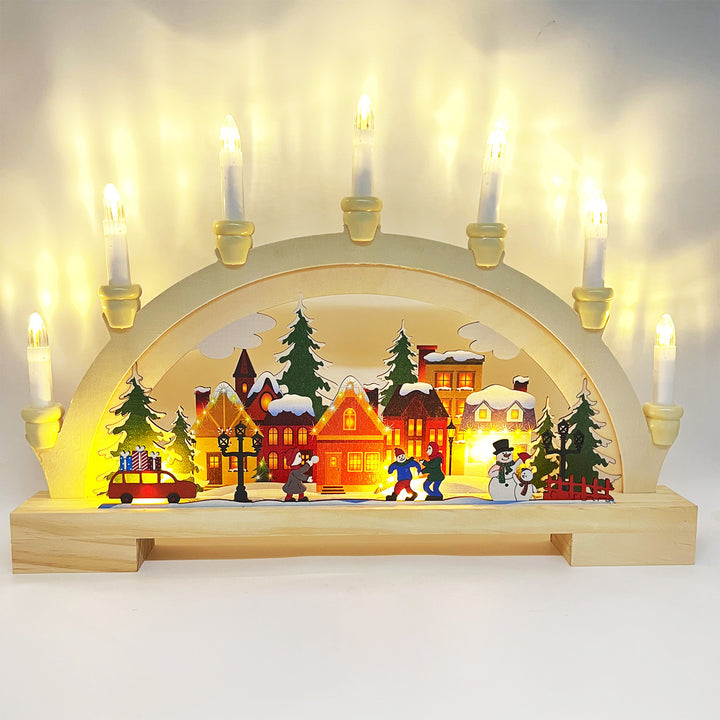 Wooden LED Christmas Bridge 45cm