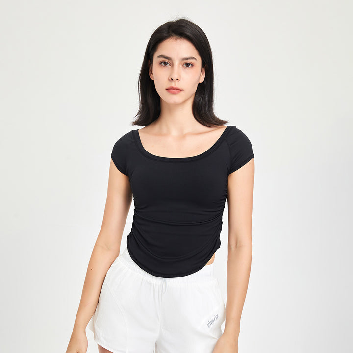 Short-Sleeve Fitted Workout Top