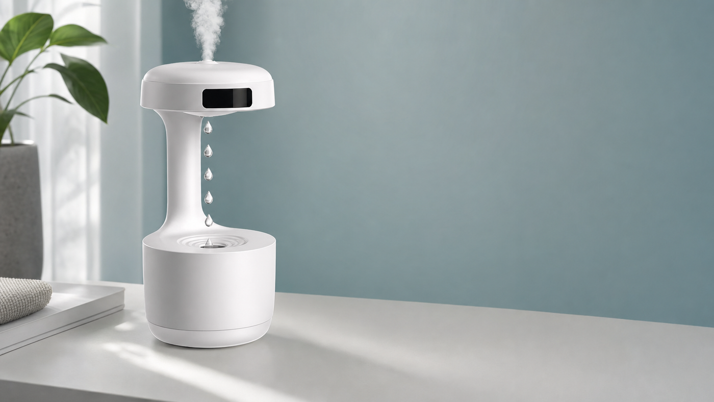 Anti-gravity Air Humidifier Mute Countercurrent Humidifier Levitating Water Drops Cool Mist Maker Fogger Relieve Fatigue lifestyle banner (desktop)