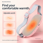 NAMORRA waist belt contact pad with illustrative warmth settings; follow the supplied instructions for use.