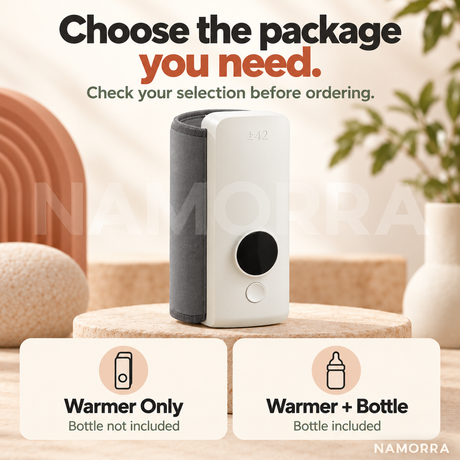 Warmer Only and Warmer plus Bottle package comparison