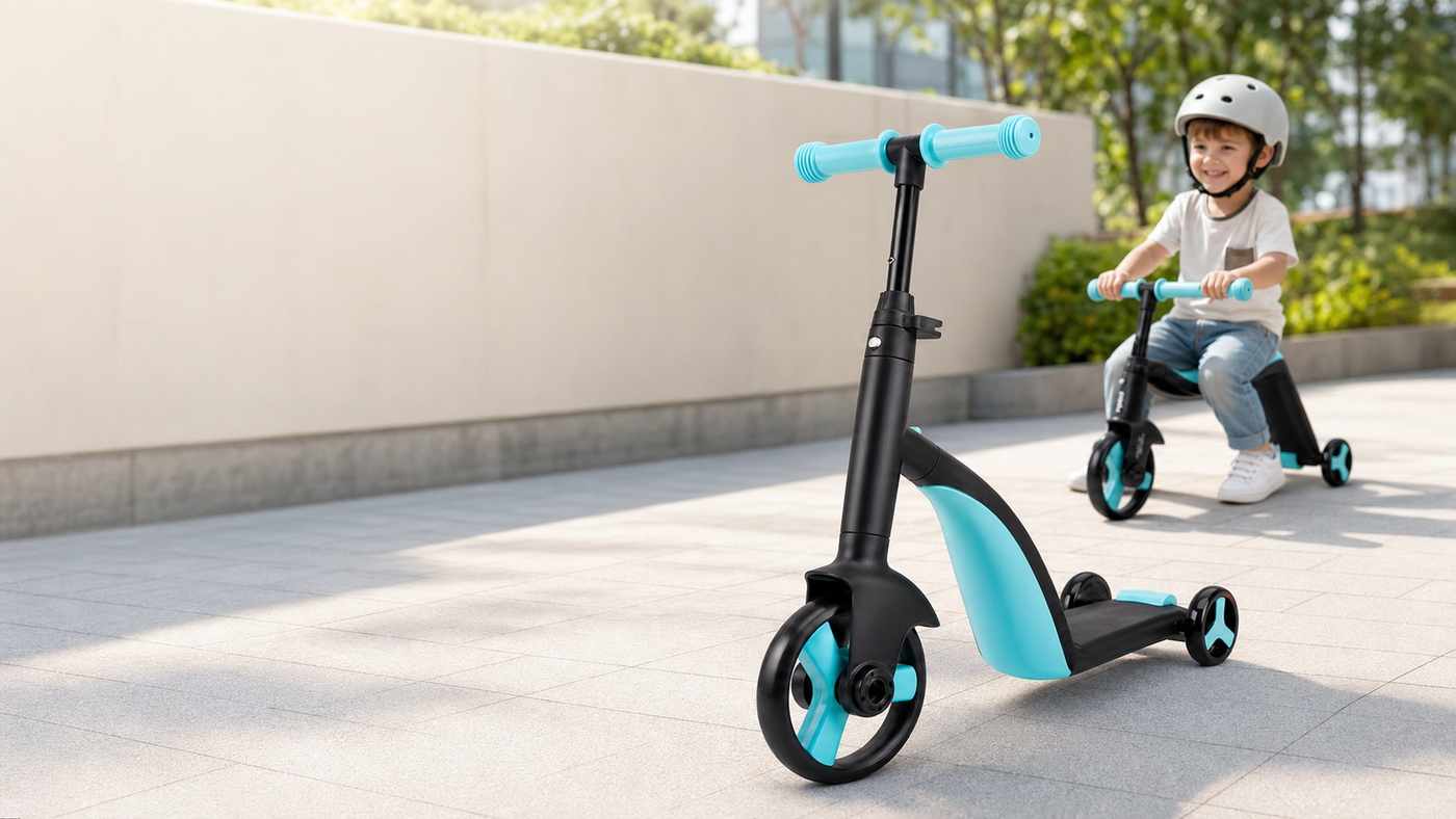 Kids’ Three-Wheel Scooter lifestyle banner (desktop)