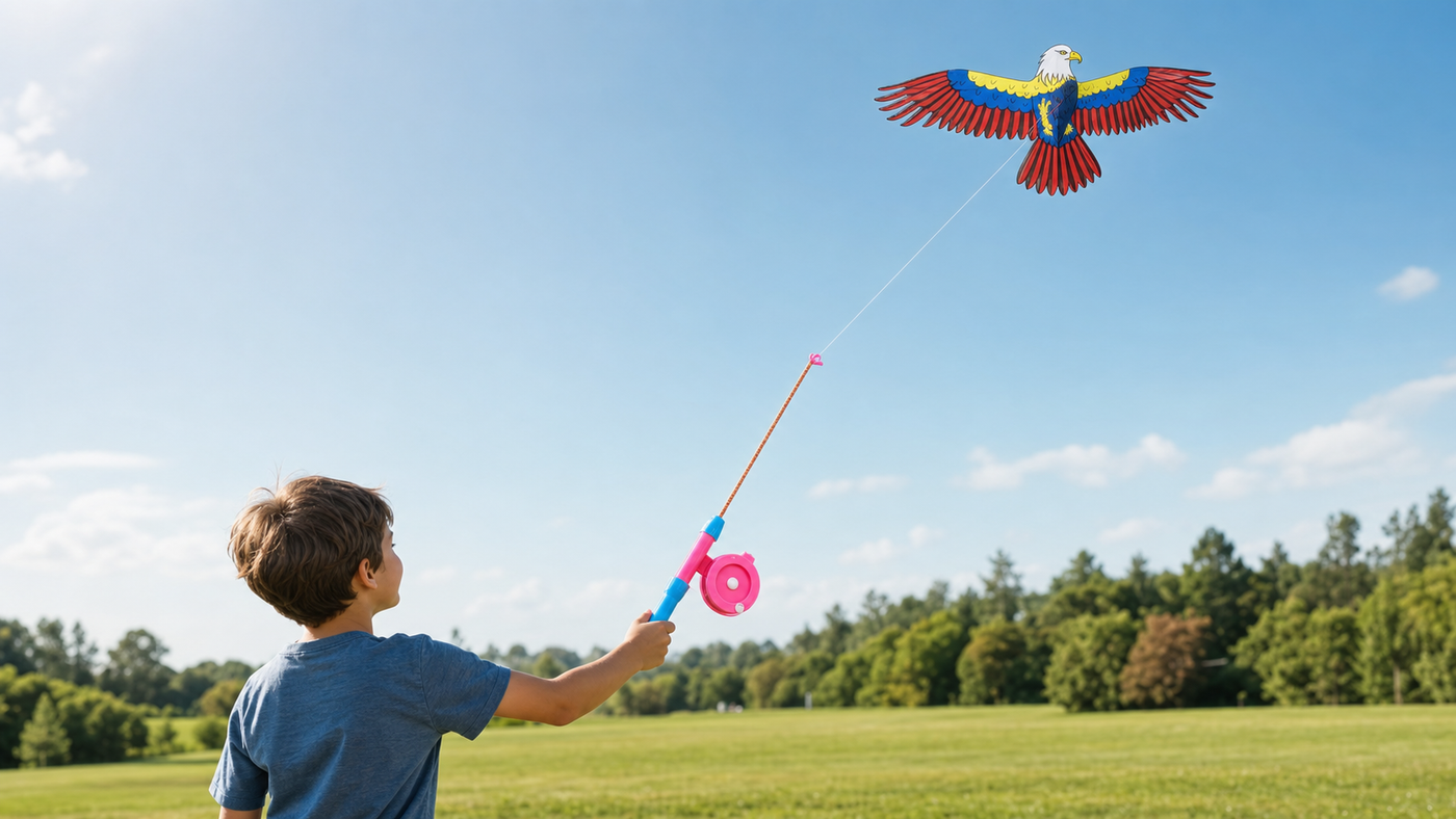 Kids’ Eagle Kite lifestyle banner (desktop)