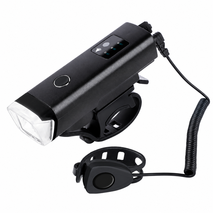 USB Rechargeable Bicycle Front Light with Horn