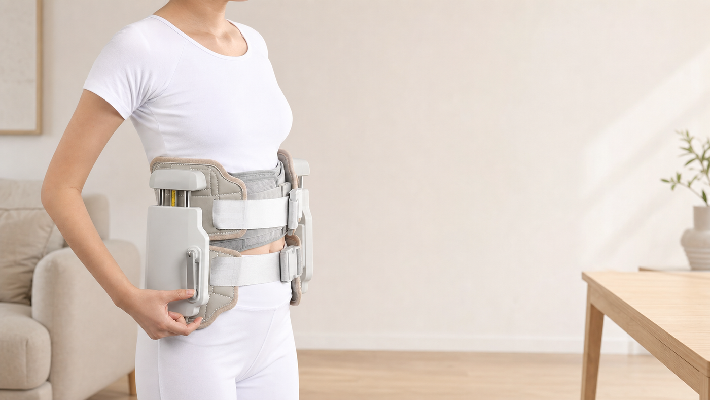 Hand-Operated Lumbar Traction Device lifestyle banner (desktop)
