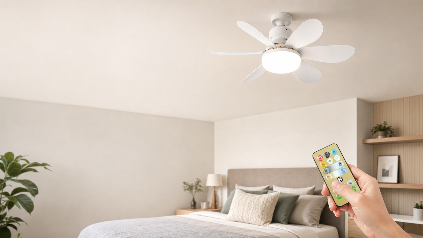 Smart Ceiling Fan Light lifestyle banner (desktop)