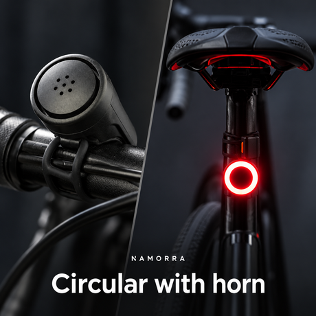 NAMORRA Circular with horn bicycle rear light variant