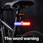 NAMORRA The word warning bicycle rear light variant